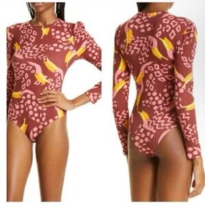 FARM Rio Multicolor Patterned Bodysuit